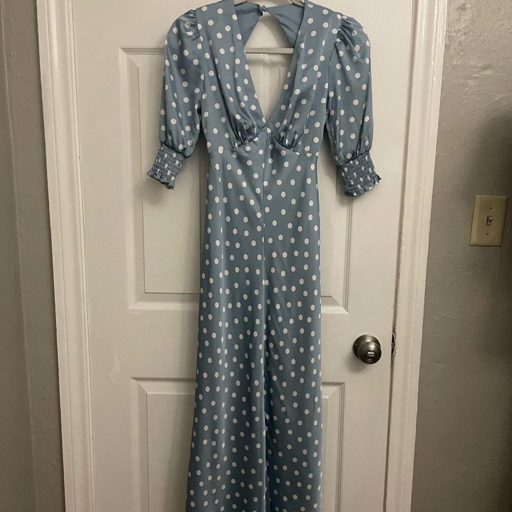 Midi length dress.